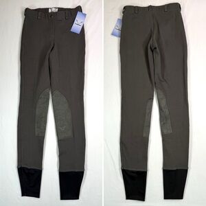 NWT TUFFRIDER Womens Starter Lowrise Pull On Patch Breeches 24 Riding Equestrian